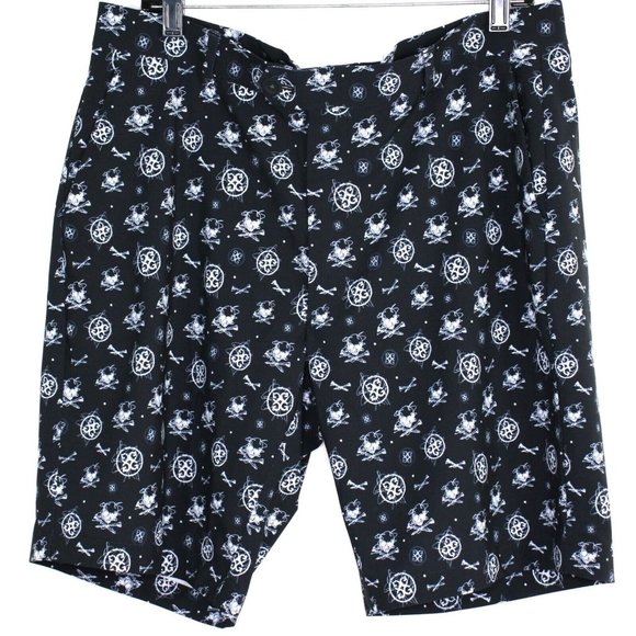 G/Fore Men 36 x 9.5 Maverick Hybrid Skulls Printed Golf Performance Shorts G1079 - Picture 1 of 5